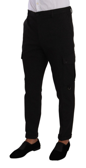 Dolce & Gabbana Black Viscose Cargo Skinny Men Trouser Pants Dolce & Gabbana Black Viscose Cargo Skinny Men Trouser Pants