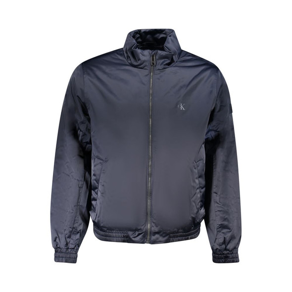 Calvin Klein Blue Polyester Men Jacket CA-39450 Calvin Klein Blue Polyester Men Jacket CA-39450