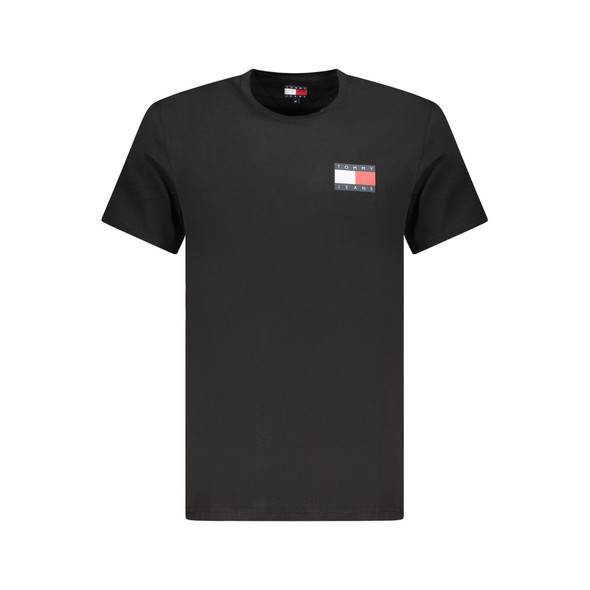 Tommy Hilfiger Black Cotton Men T-Shirt TO-39462 Tommy Hilfiger Black Cotton Men T-Shirt TO-39462