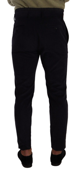 Dolce & Gabbana Blue Cotton Skinny Corduroy Trouser Pants Dolce & Gabbana Blue Cotton Skinny Corduroy Trouser Pants