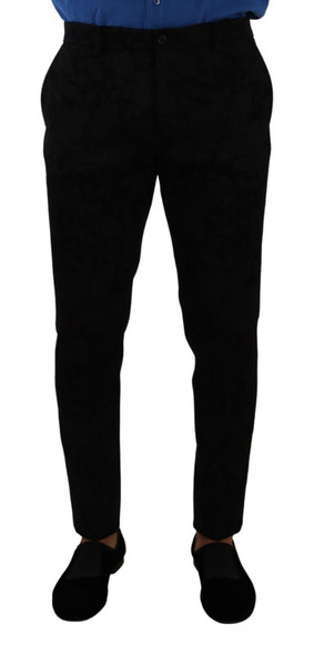Black Brocade Skinny Formal Trouser Dress Pants Black Brocade Skinny Formal Trouser Dress Pants