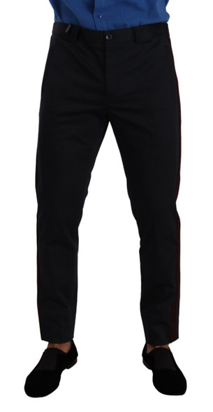 Blue Bordeaux Cotton Skinny Chino Pants Blue Bordeaux Cotton Skinny Chino Pants