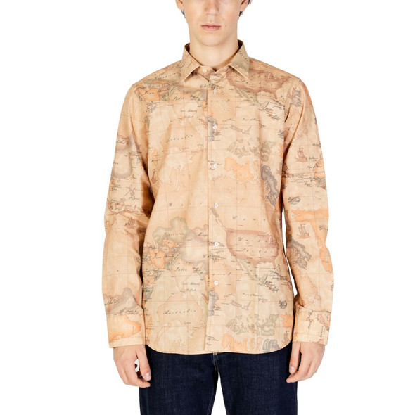 Alviero Martini Prima Classe Beige Polyester Shirt Alviero Martini Prima Classe Beige Polyester Shirt