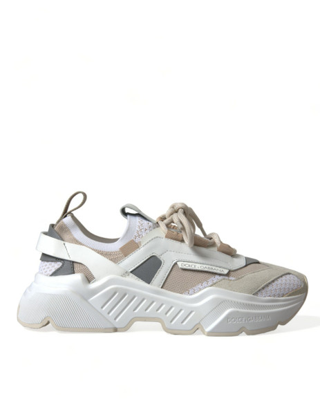 Beige White Daymaster Low Top Leather Sneakers Shoes Beige White Daymaster Low Top Leather Sneakers Shoes