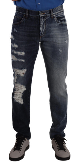 Dolce & Gabbana Blue Cotton Regular Denim Trousers Jeans Dolce & Gabbana Blue Cotton Regular Denim Trousers Jeans