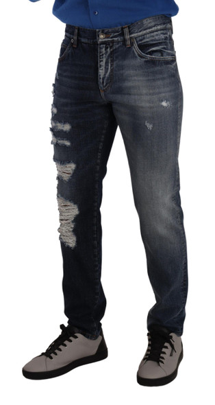Dolce & Gabbana Blue Cotton Regular Denim Trousers Jeans Dolce & Gabbana Blue Cotton Regular Denim Trousers Jeans