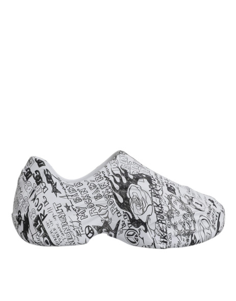White Black Graffiti Daymaster Sneakers Shoes MV6792 White Black Graffiti Daymaster Sneakers Shoes MV6792
