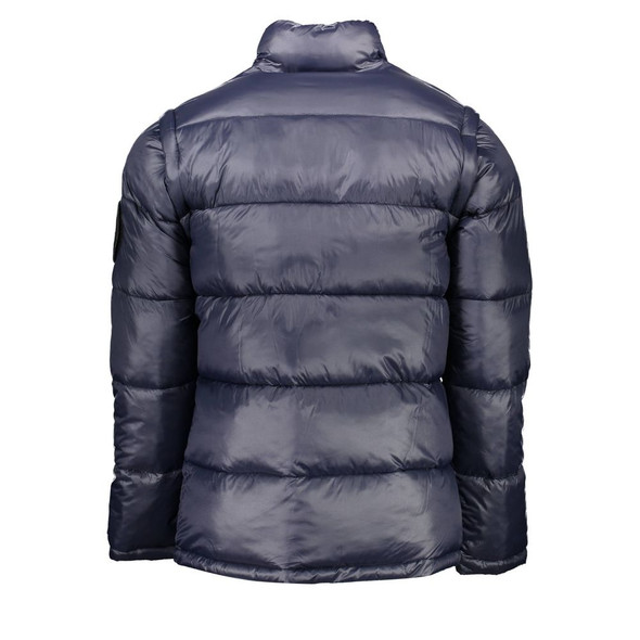 Plein Sport Blue Polyester Jacket PL-9855 Plein Sport Blue Polyester Jacket PL-9855