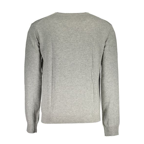 La Martina Gray Wool Sweater LA-17160 La Martina Gray Wool Sweater LA-17160
