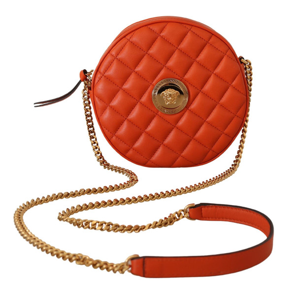 Versace Elegant Round Nappa Leather Crossbody Bag Versace Elegant Round Nappa Leather Crossbody Bag