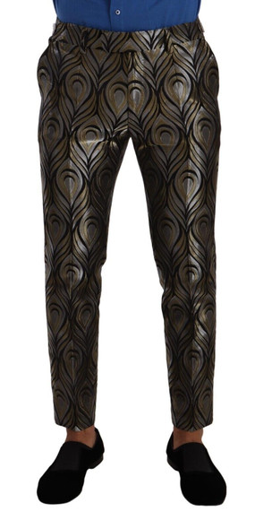 Silver Gold Jacquard Men Trouser Dress Pants Silver Gold Jacquard Men Trouser Dress Pants