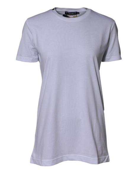 Dolce & Gabbana White Cotton Goodluck 2023 Crew Neck T-shirt Dolce & Gabbana White Cotton Goodluck 2023 Crew Neck T-shirt