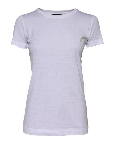 Dolce & Gabbana White Cotton Crew Neck Short Sleeves T-shirt TSH90742 Dolce & Gabbana White Cotton Crew Neck Short Sleeves T-shirt TSH90742