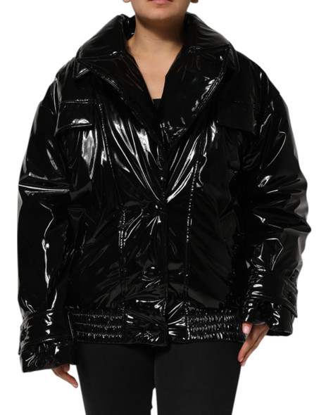 Dolce & Gabbana Black Polyester Quilted Puffer Coat Jacket Dolce & Gabbana Black Polyester Quilted Puffer Coat Jacket