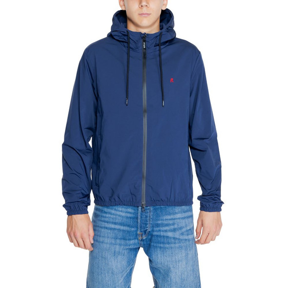 Replay Blue Polyamide Jackets & Coat Replay Blue Polyamide Jackets & Coat
