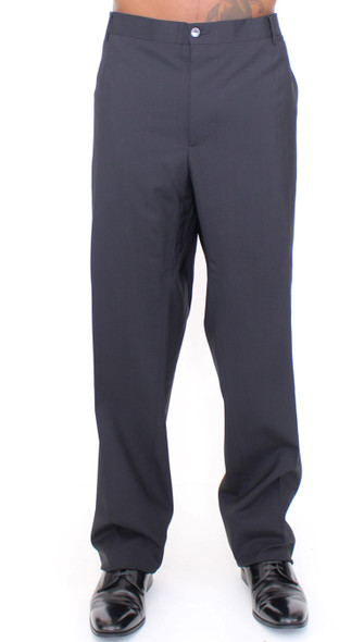 Dolce & Gabbana Black Wool Stretch Pleated Pants Dolce & Gabbana Black Wool Stretch Pleated Pants