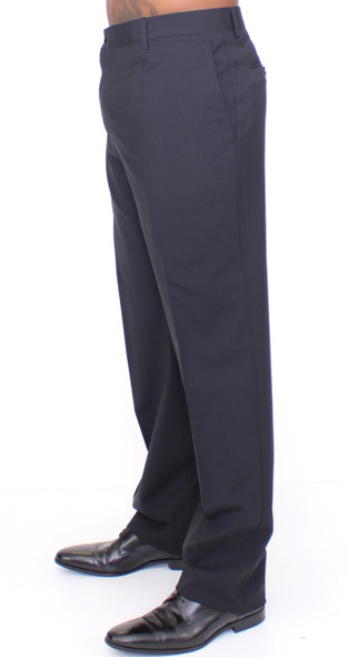 Dolce & Gabbana Black Wool Stretch Pleated Pants Dolce & Gabbana Black Wool Stretch Pleated Pants
