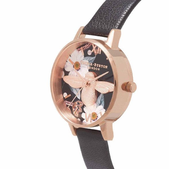 Black Artificial Leather Watch OBOB16BF05AC Black Artificial Leather Watch OBOB16BF05AC