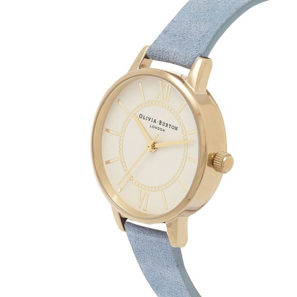 Olivia Burton Blue Artificial Leather Watch OBOB16WD82AC Olivia Burton Blue Artificial Leather Watch OBOB16WD82AC