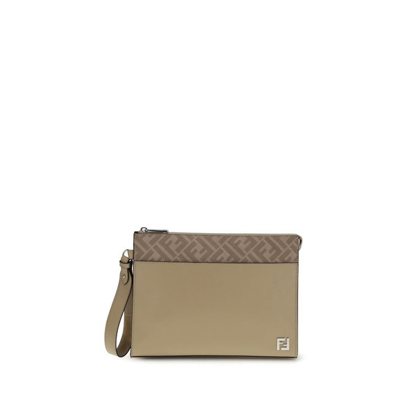 Fendi Leather and FF canvas Clutch Fendi Leather and FF canvas Clutch