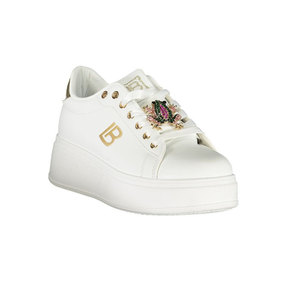 White Synthetic Women Sneaker White Synthetic Women Sneaker