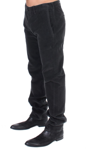 Black Corduroy Cotton Straight Fit Pants Black Corduroy Cotton Straight Fit Pants