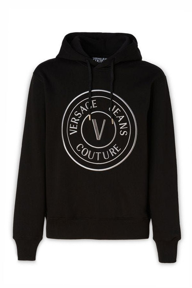 Stunning Hooded Black Cotton Sweatshirt Stunning Hooded Black Cotton Sweatshirt