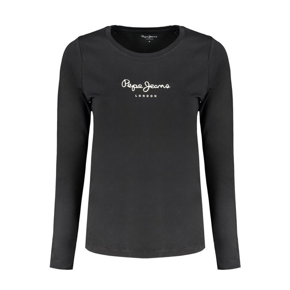 Pepe Jeans Black Cotton Tops & T-Shirt PE-31360 Pepe Jeans Black Cotton Tops & T-Shirt PE-31360