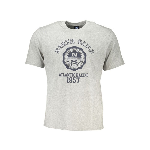 North Sails Gray Cotton T-Shirt NO-27308 North Sails Gray Cotton T-Shirt NO-27308