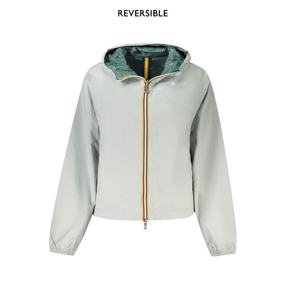 Gray Nylon Women Jacket Gray Nylon Women Jacket
