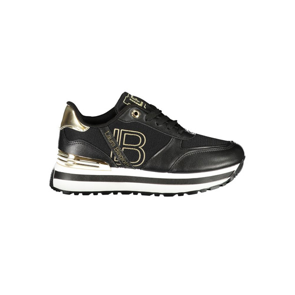 Black Polyester Women Sneaker LA-36284 Black Polyester Women Sneaker LA-36284