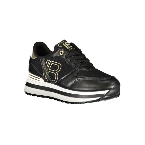 Black Polyester Women Sneaker LA-36284 Black Polyester Women Sneaker LA-36284