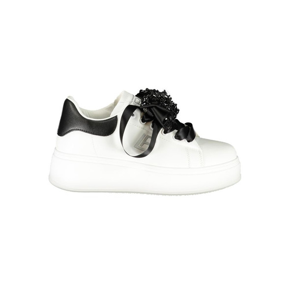 White Polyester Women Sneaker LA-36490 White Polyester Women Sneaker LA-36490