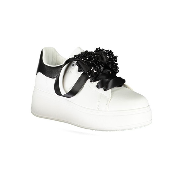 White Polyester Women Sneaker LA-36490 White Polyester Women Sneaker LA-36490
