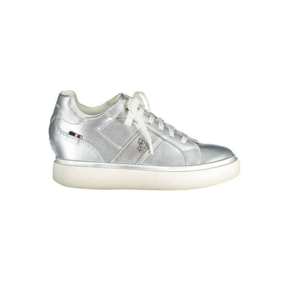 Gray Polyester Women Sneaker Gray Polyester Women Sneaker