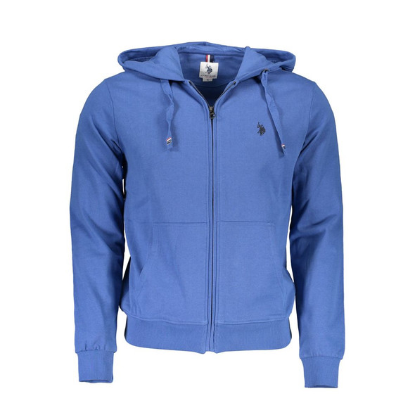 U.S. POLO ASSN. Blue Cotton Men Sweater Hoodie U.S. POLO ASSN. Blue Cotton Men Sweater Hoodie