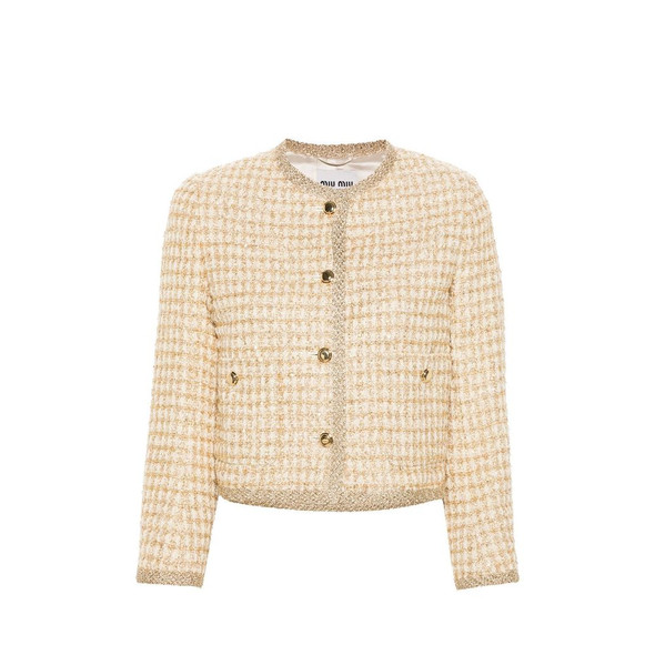 Miu Miu Check Lamé Jacket Miu Miu Check Lamé Jacket