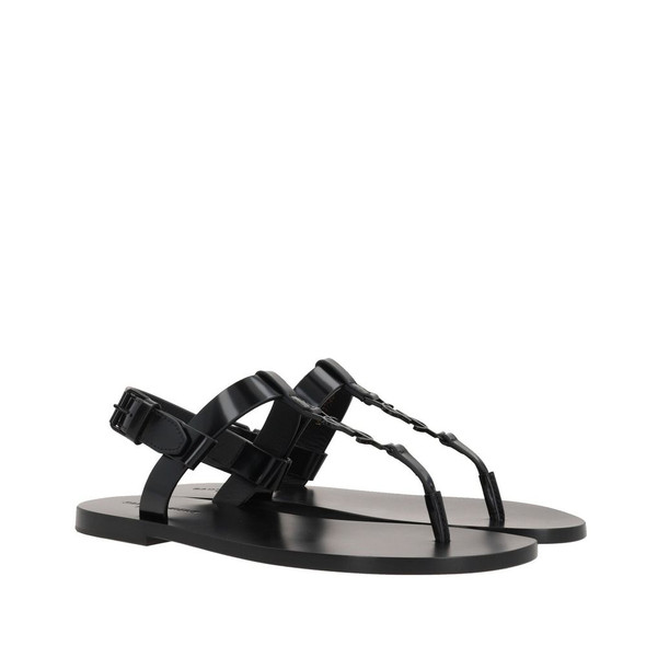 Saint Laurent Cassandre 05 Flat Sandals Saint Laurent Cassandre 05 Flat Sandals
