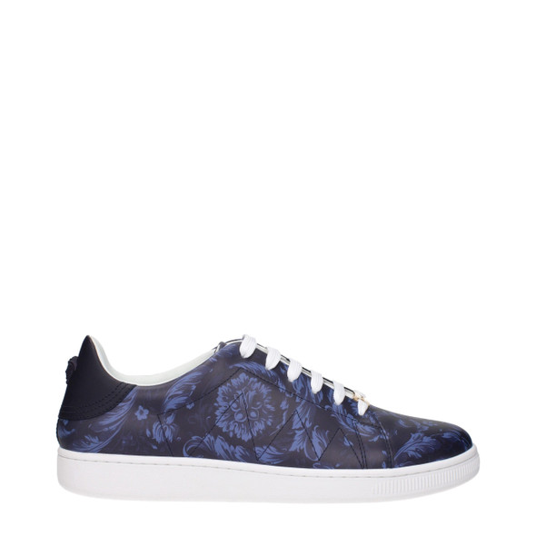 Blue Leather Low Tops VE15201419919625BT Blue Leather Low Tops VE15201419919625BT