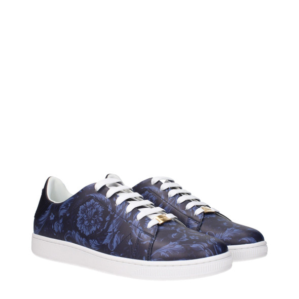 Blue Leather Low Tops VE15201419919625BT Blue Leather Low Tops VE15201419919625BT