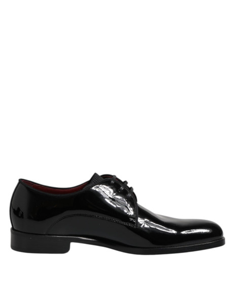 Dolce & Gabbana Black Leather Lace Up Men Derby Formal Shoes Dolce & Gabbana Black Leather Lace Up Men Derby Formal Shoes