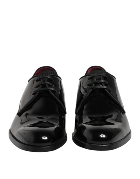 Dolce & Gabbana Black Leather Lace Up Men Derby Formal Shoes Dolce & Gabbana Black Leather Lace Up Men Derby Formal Shoes