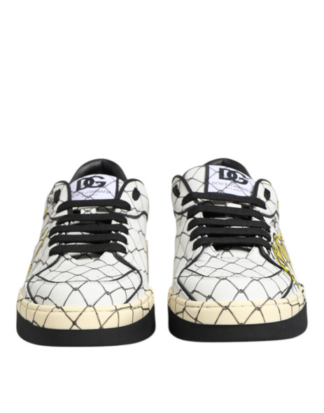 Dolce & Gabbana White Logo Print Low Top Men Sneakers Shoes Dolce & Gabbana White Logo Print Low Top Men Sneakers Shoes
