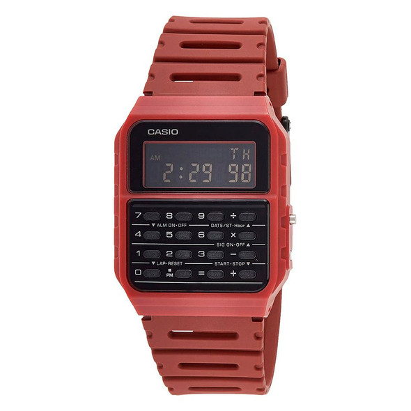 Casio Red Resin Watch CACA53WF4BAC Casio Red Resin Watch CACA53WF4BAC