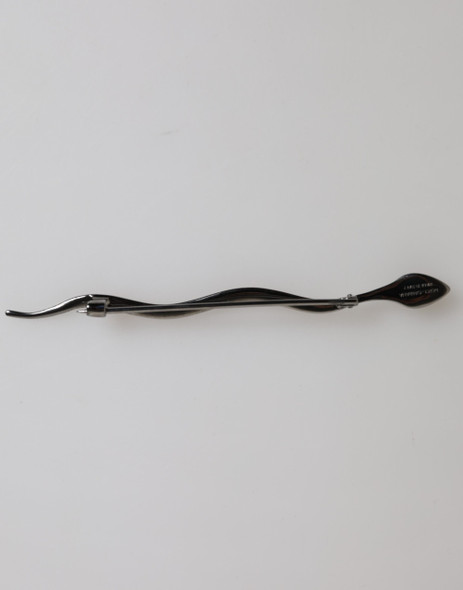 Black Brass Crystal Spilla Serpente Mens Brooch Pin Black Brass Crystal Spilla Serpente Mens Brooch Pin