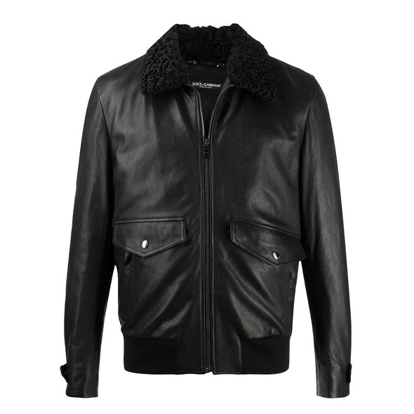 Dolce & Gabbana Black Lambskin Jacket Dolce & Gabbana Black Lambskin Jacket