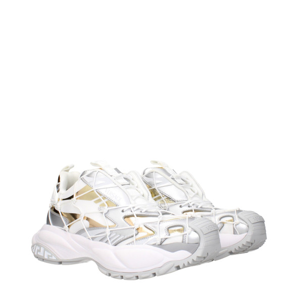 Versace White Fabric Chunky Sneakers Versace White Fabric Chunky Sneakers