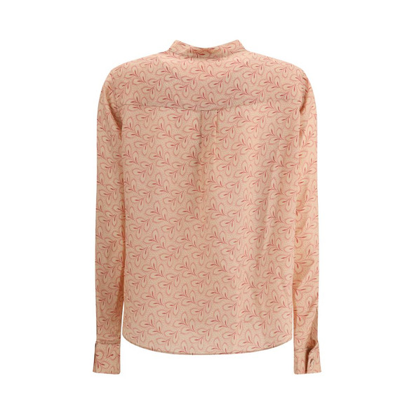 Kristina Ti Blouse with foliage print and refined stand-up collar Kristina Ti Blouse with foliage print and refined stand-up collar