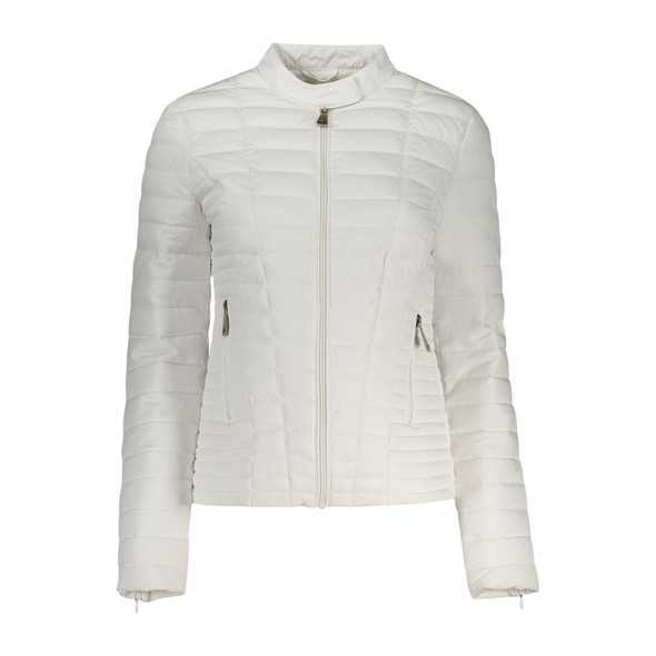 Guess Jeans White Polyethylene Jackets & Coat Guess Jeans White Polyethylene Jackets & Coat
