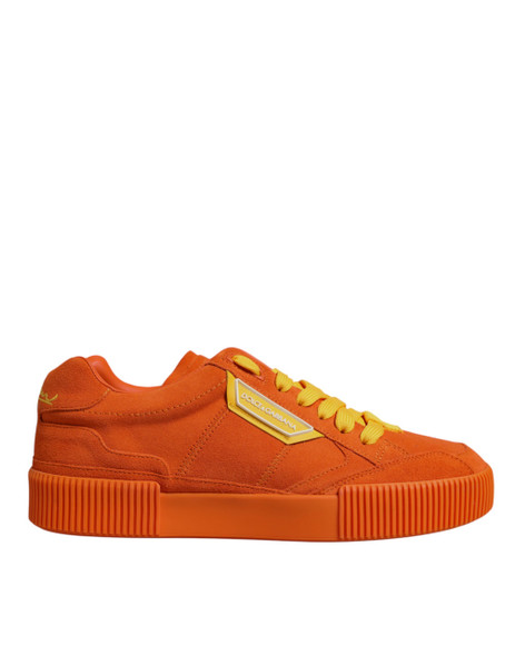Orange Miami Leather Low Top Sneakers Shoes Orange Miami Leather Low Top Sneakers Shoes